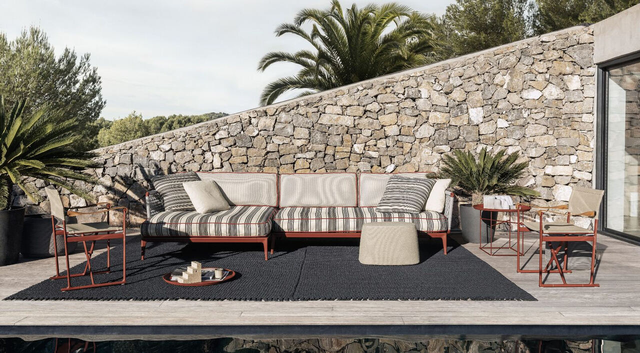 B&B Italia outdoor lounge, Italian modernist archive since 1966