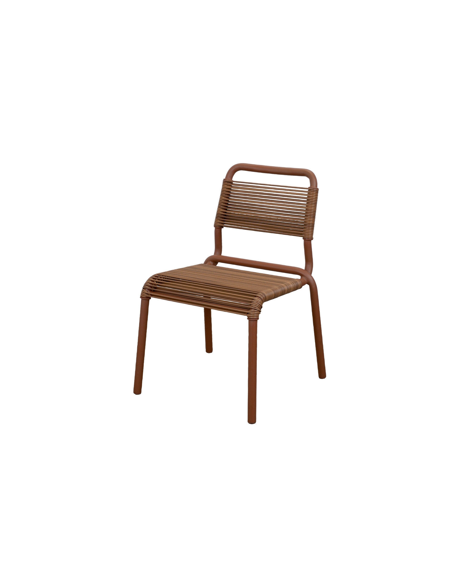 Cane-line Al Dente outdoor dining chair in terracotta string weave