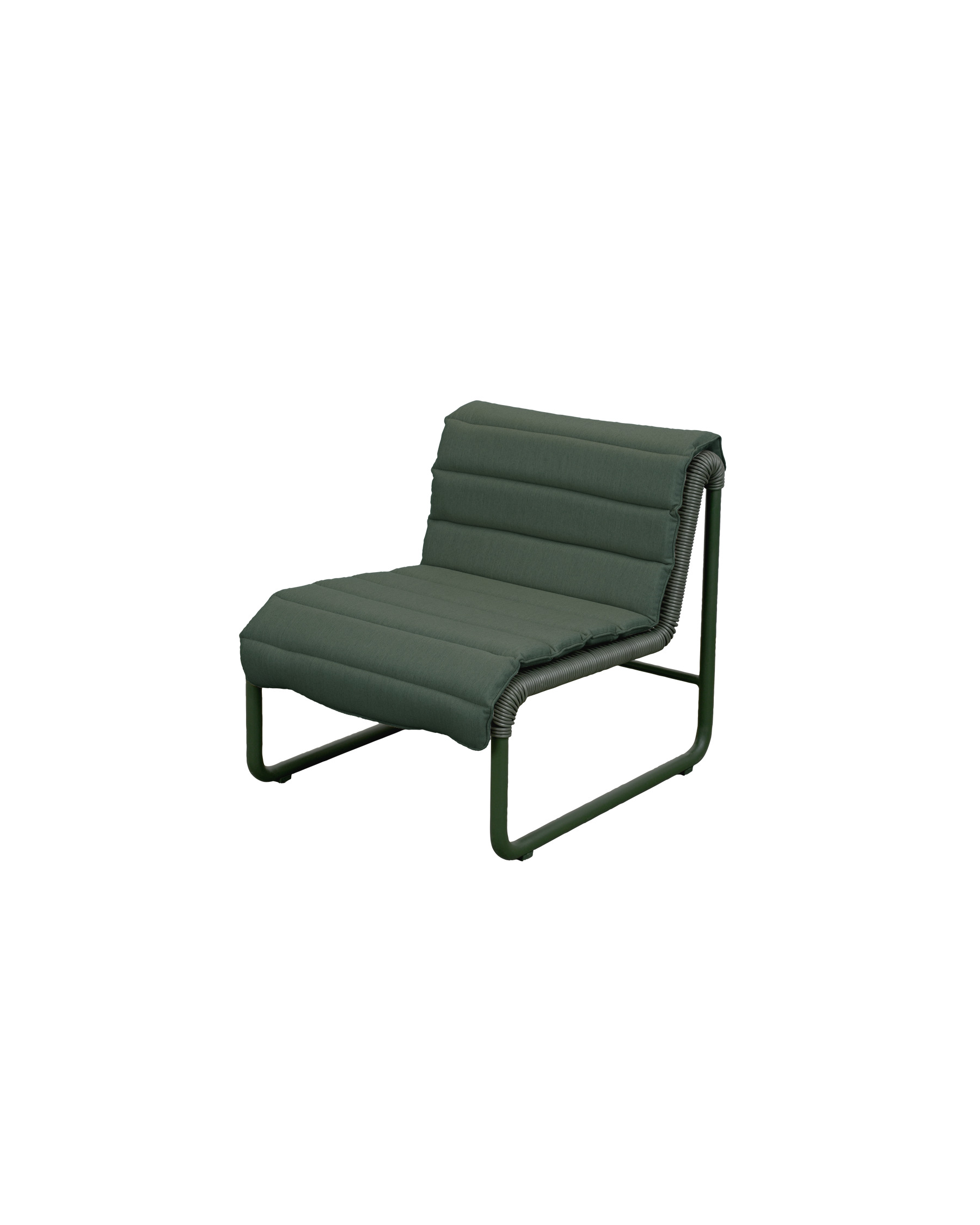 Cane-line Al Dente outdoor lounge chair in green string weave