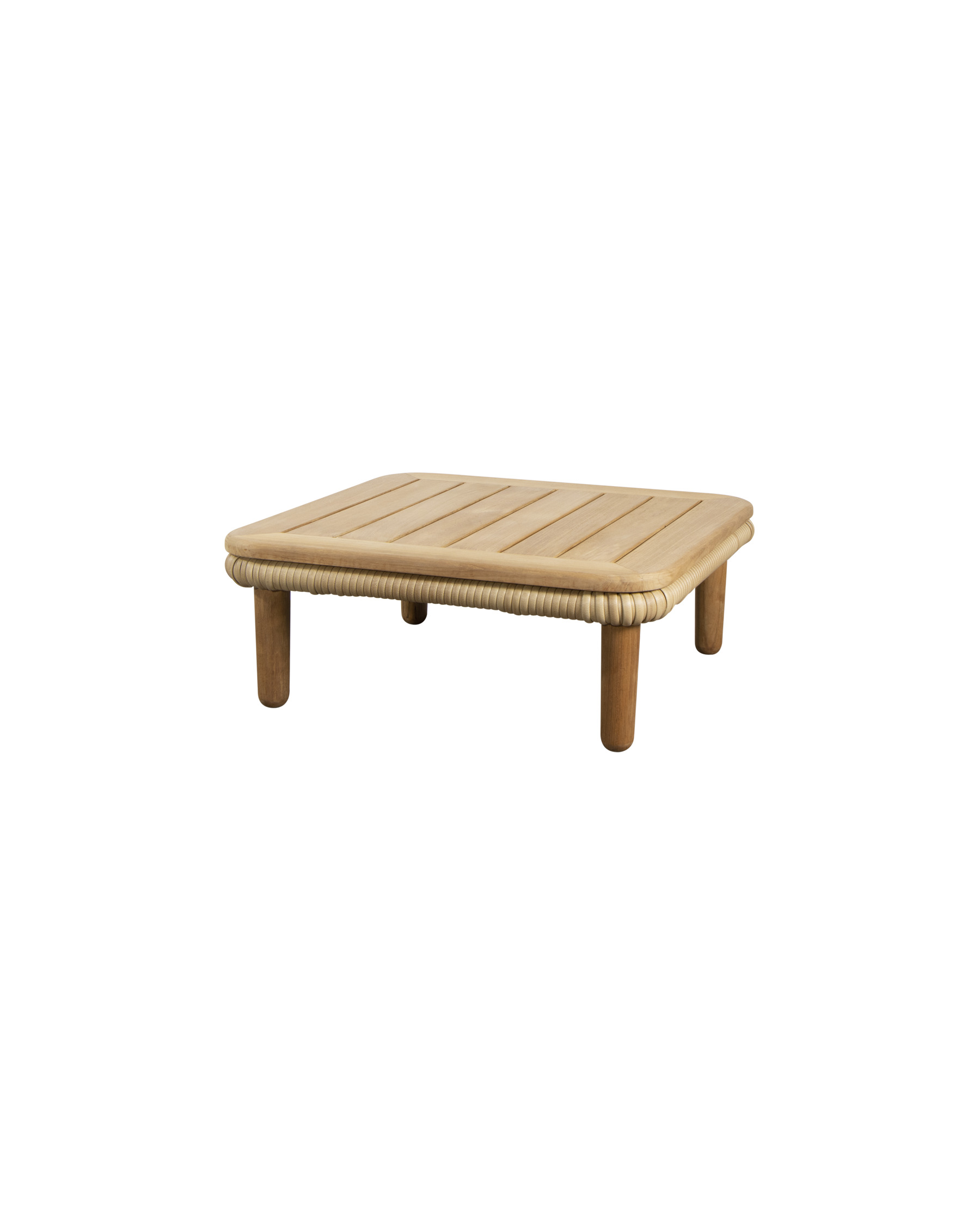 Cane-line Arch outdoor coffee table with a teak top
