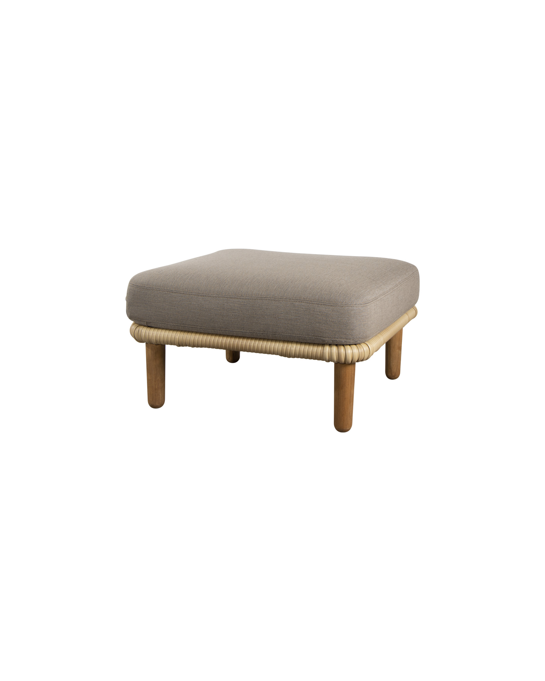 Cane-line Arch outdoor pouf in natural Soft Rope
