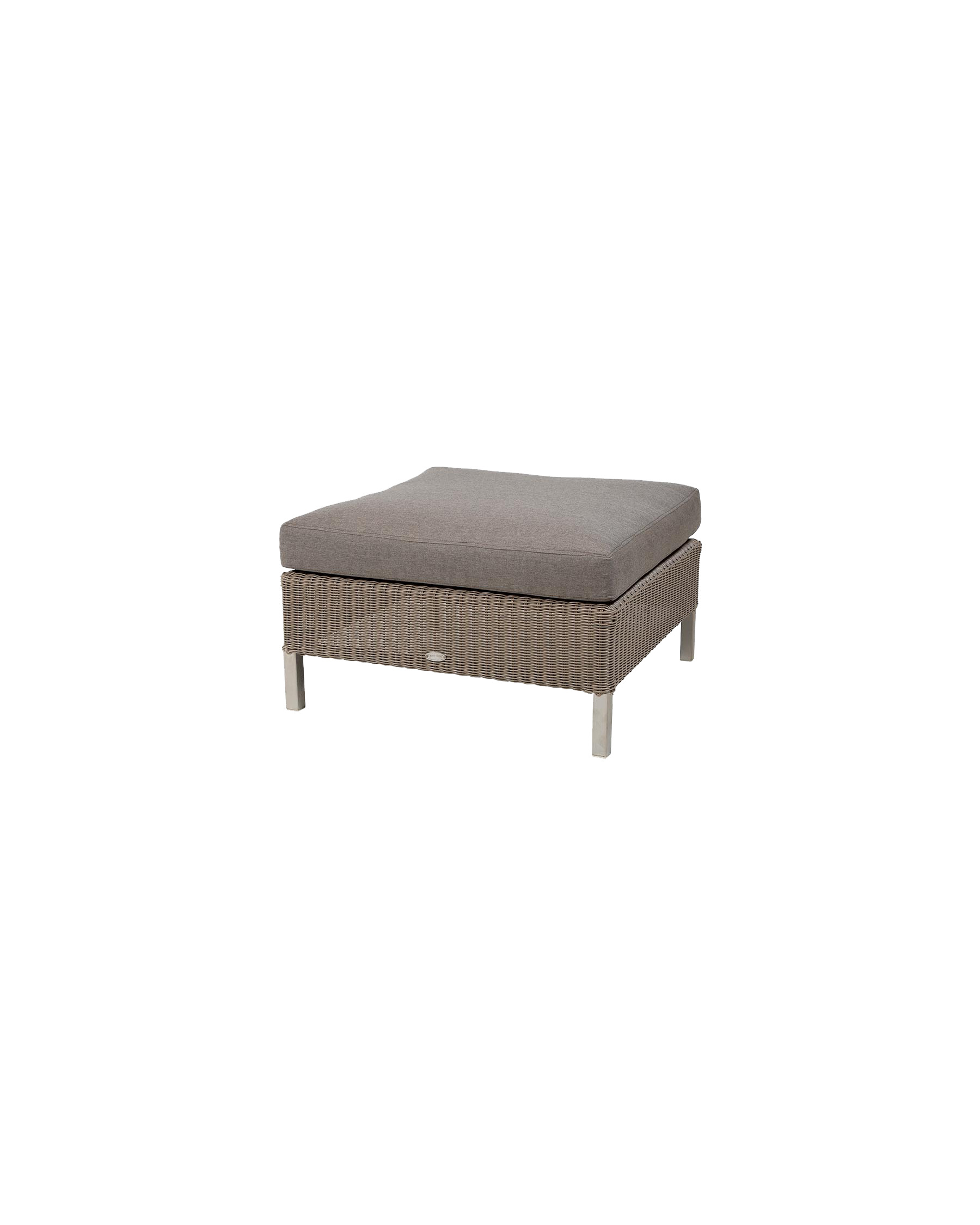 Cane-line Connect outdoor footstool in Cane-line Weave
