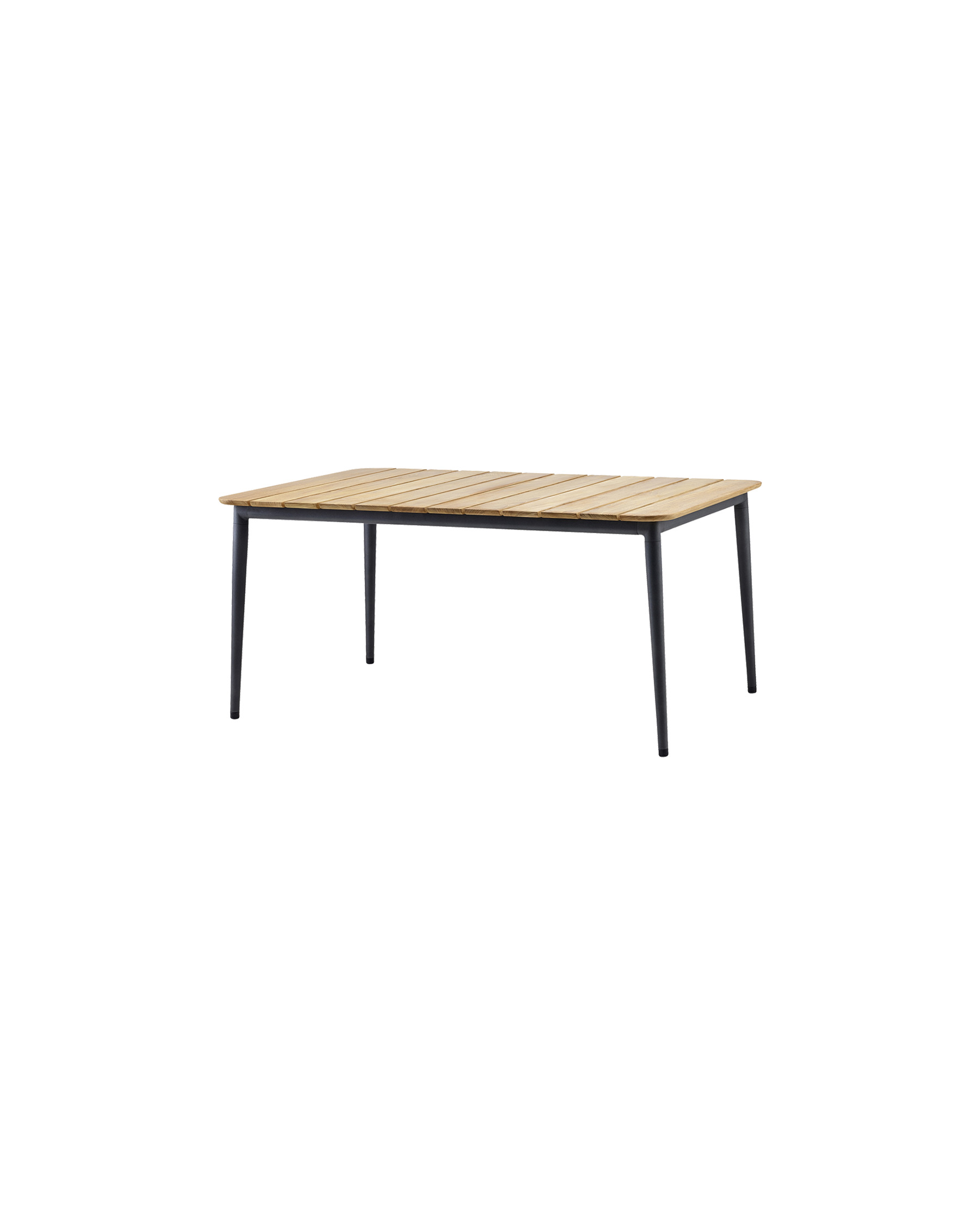Cane-line Core outdoor dining table with Grade A teak top on an aluminum frame