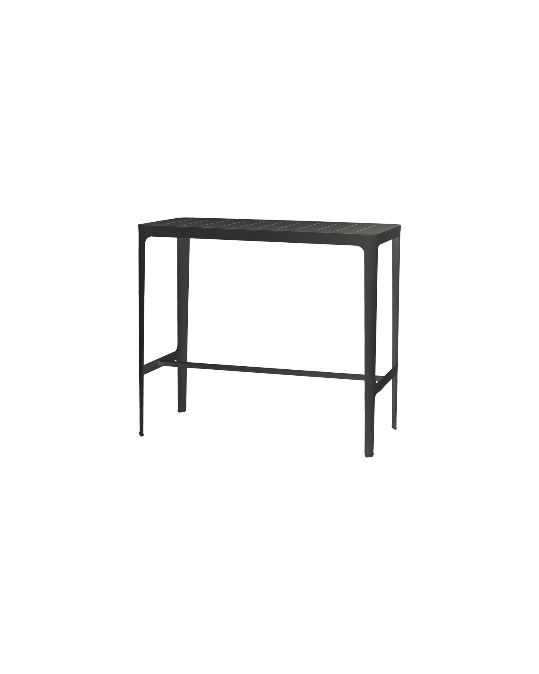 Cane-line Cut outdoor bar table in lava grey aluminum