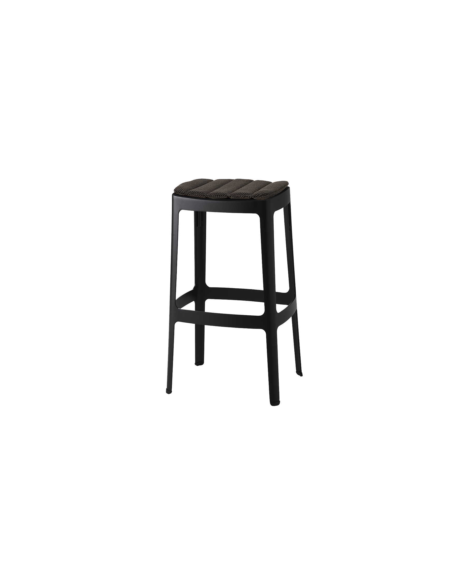 Cane-line Cut outdoor bar chair in lava grey aluminum