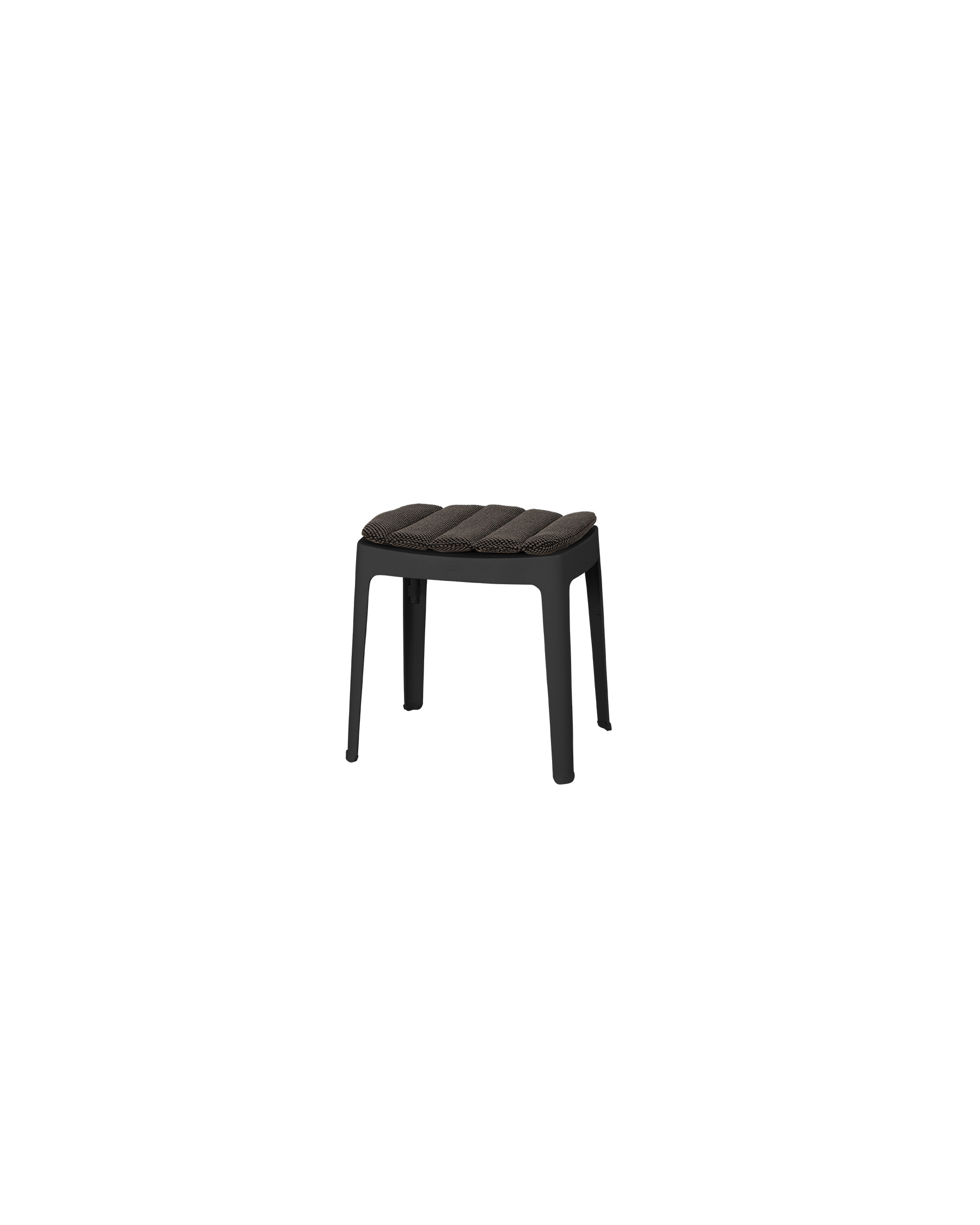 Cane-line Cut outdoor stool in lava grey aluminum