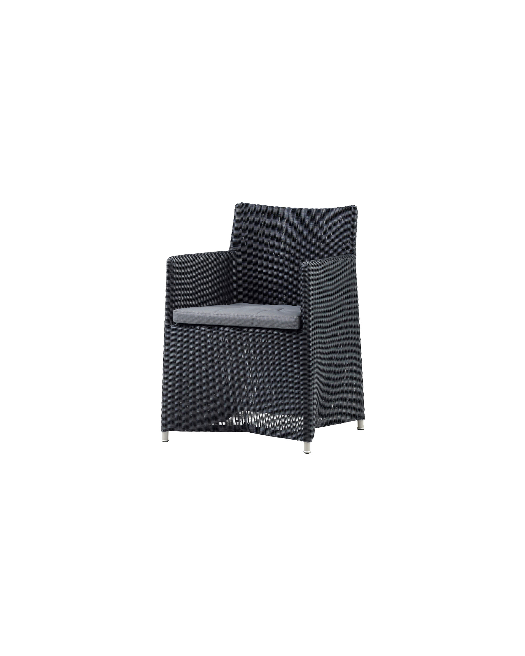 Cane-line Diamond dining chair in graphite rope weave
