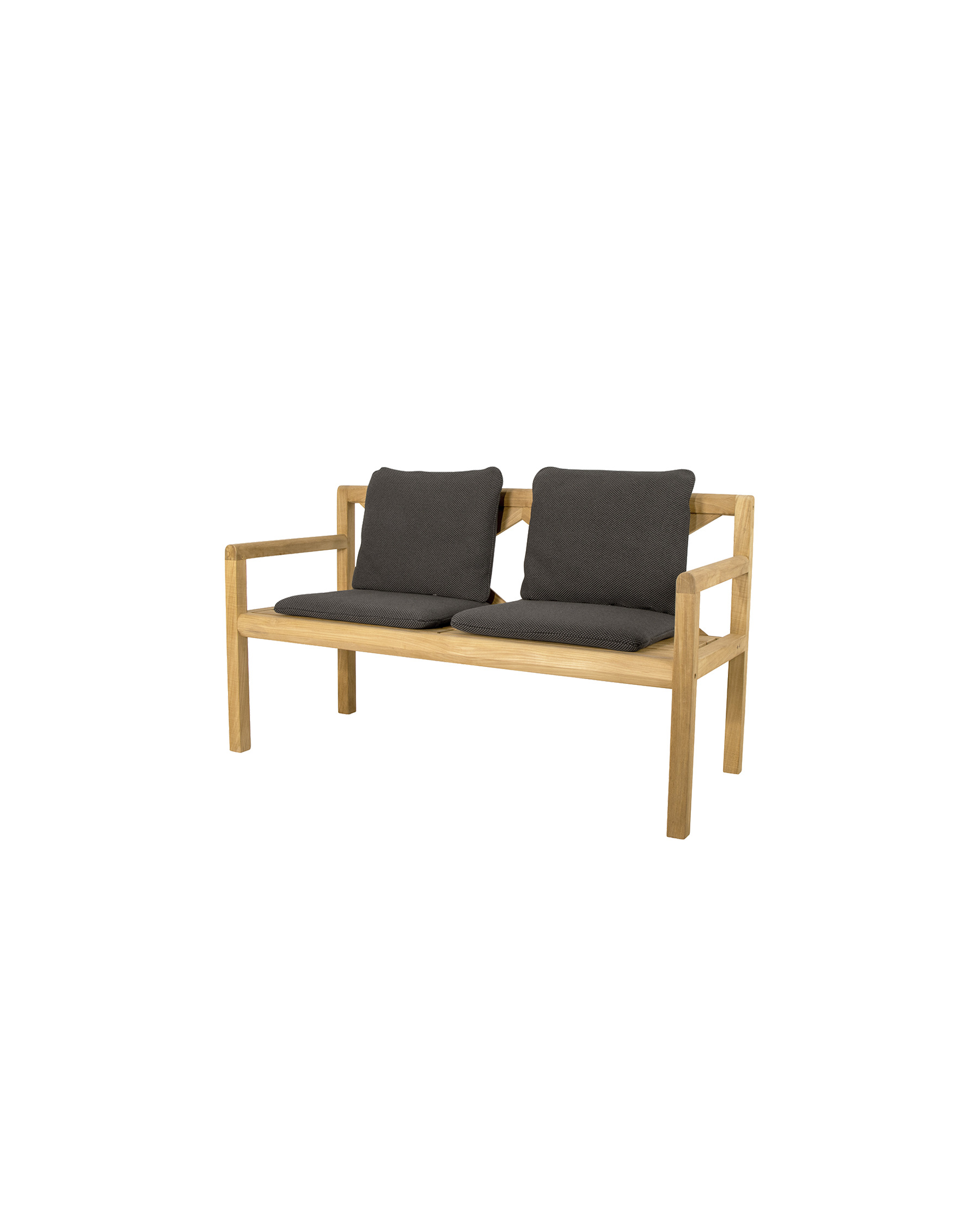 Cane-line Grace 2-seater teak bench with cushions