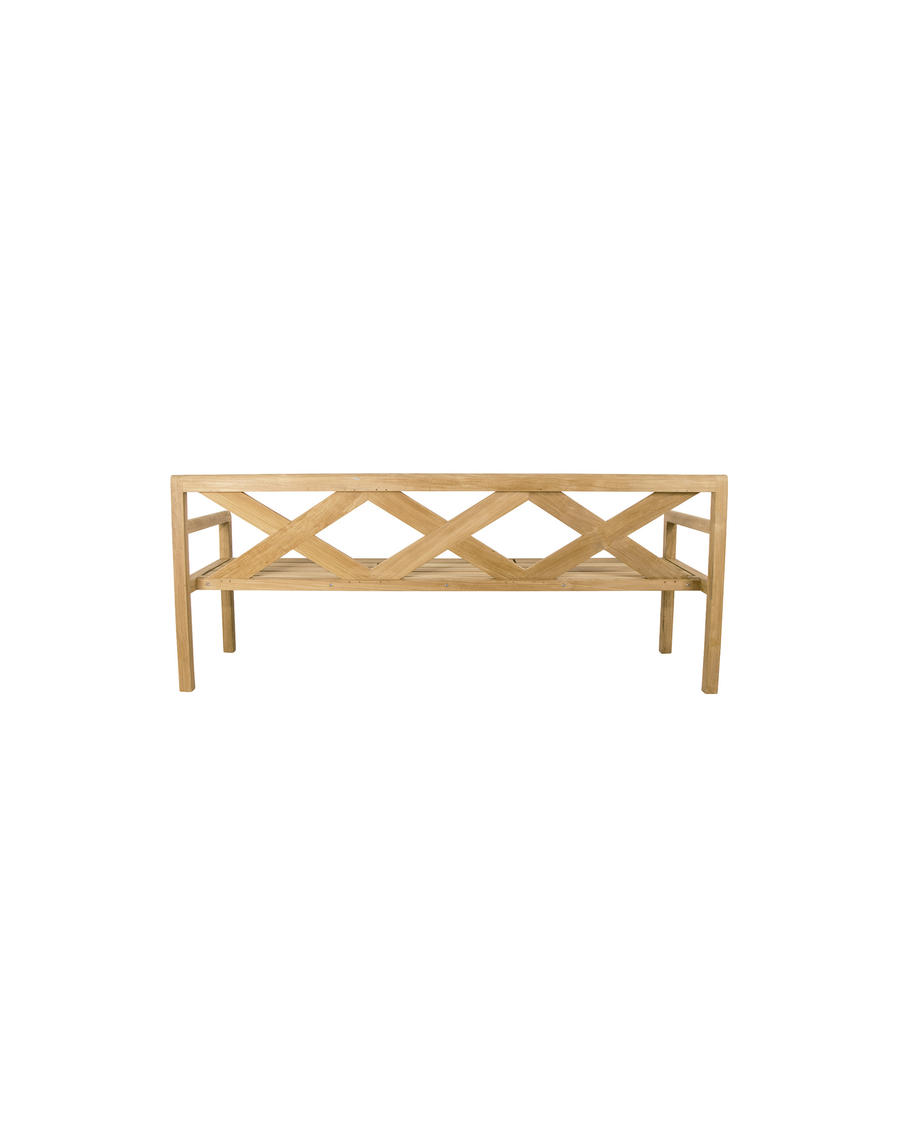 Cane-line Grace 3-seater teak bench with cross-back