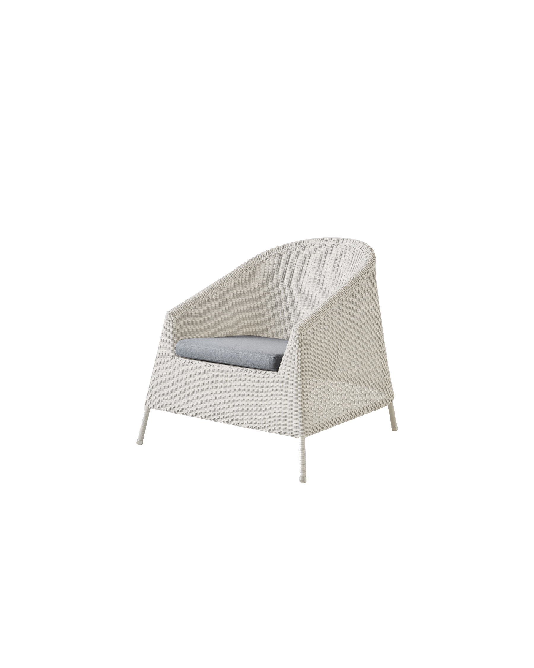 Cane-line Kingston lounge chair in white-grey Cane-line Weave