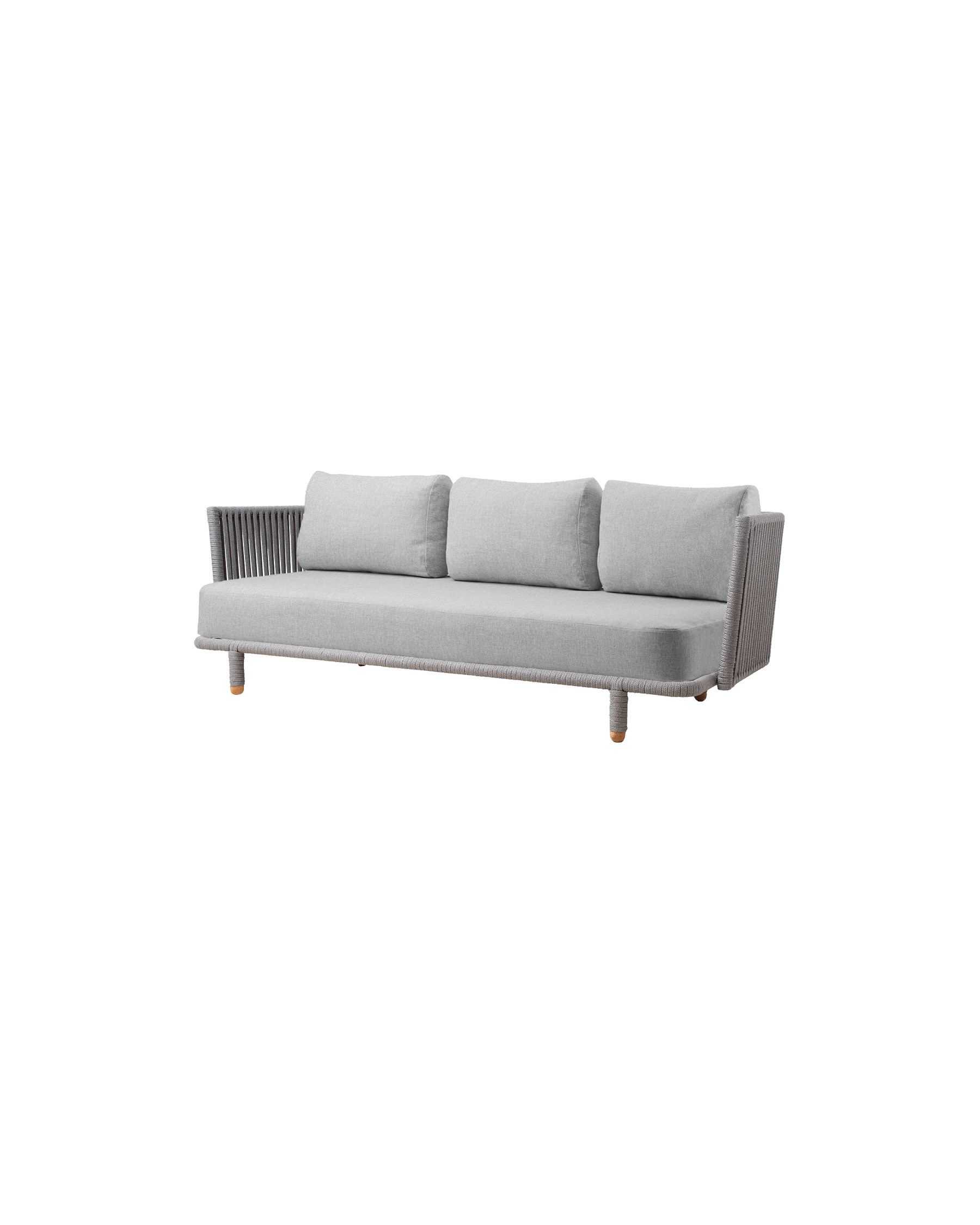 Cane-line Moments outdoor 3-seater sofa in Soft Rope