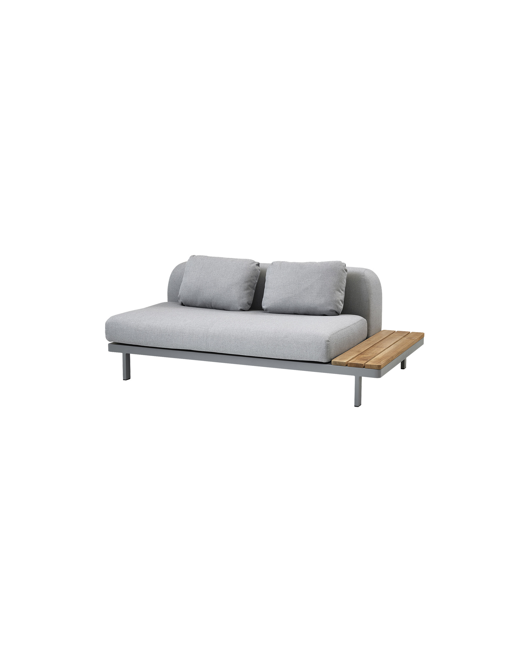 Cane-line Space outdoor sofa module in light grey AirTouch
