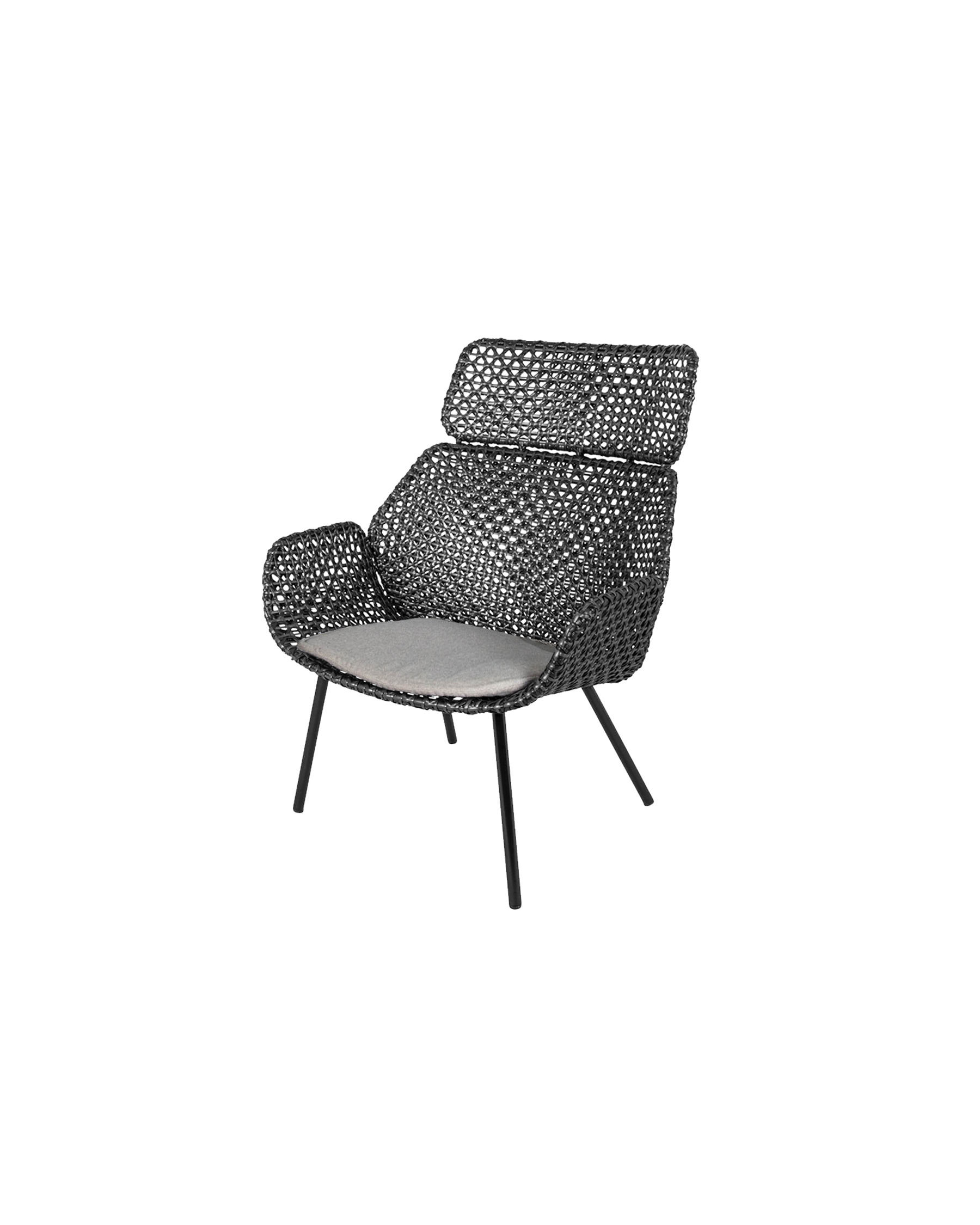 Cane-line Vibe outdoor highback lounge chair in Cane-line Weave