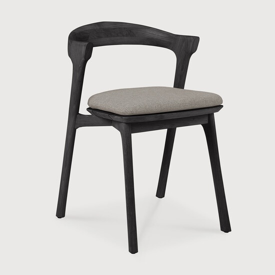 Bok outdoor dining chair with mocha cushion