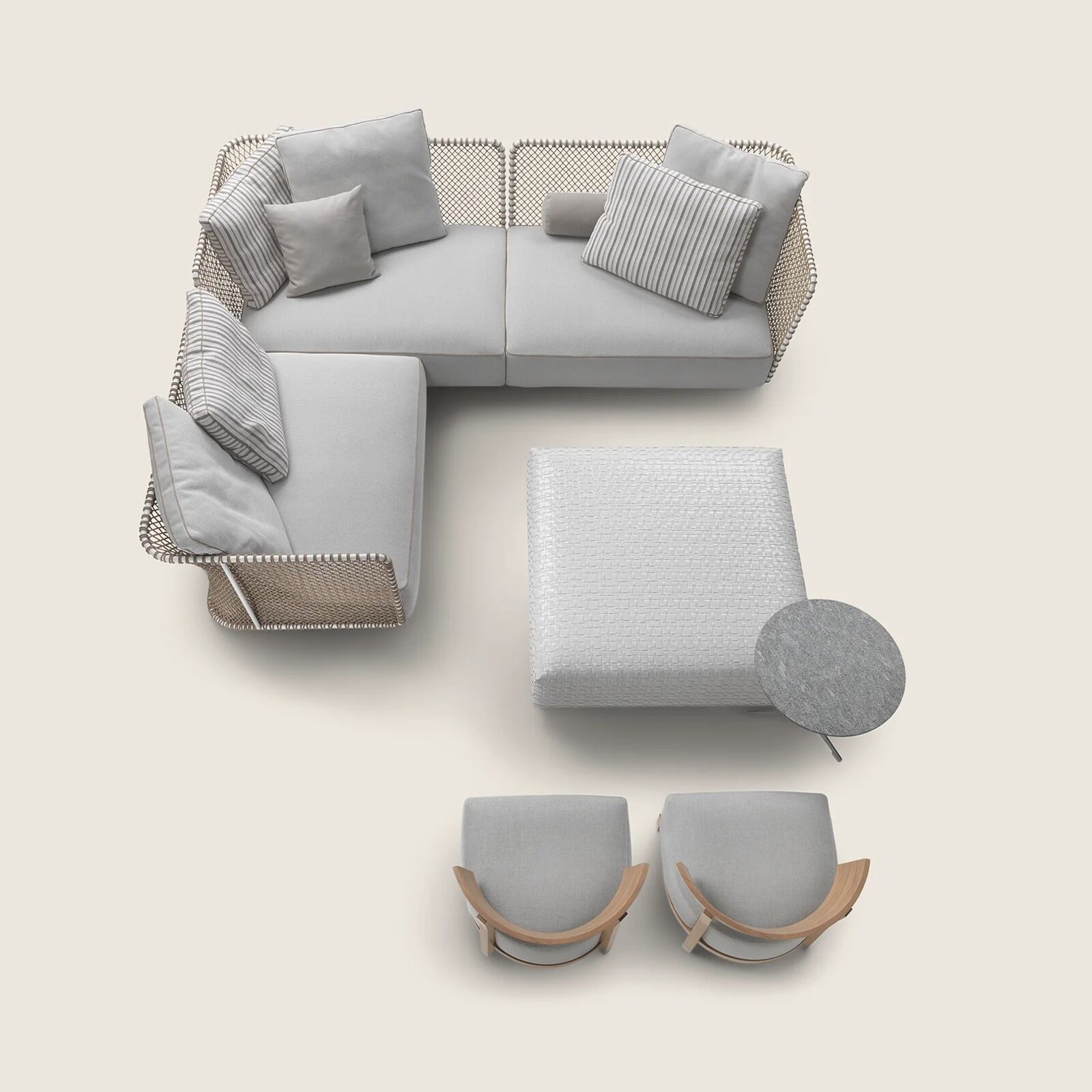 Oasis sectional outdoor sofa by Antonio Citterio for Flexform