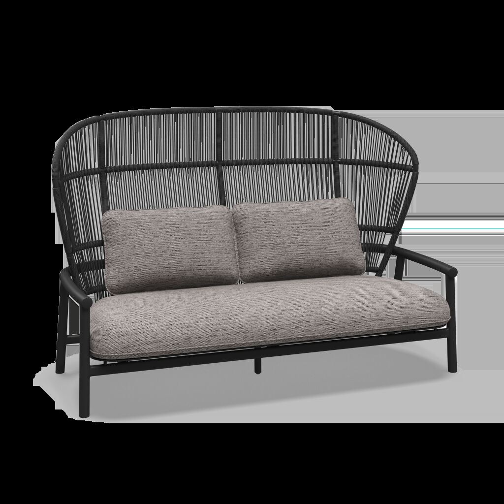 FernAluminum High Back 2-Seater Sofa