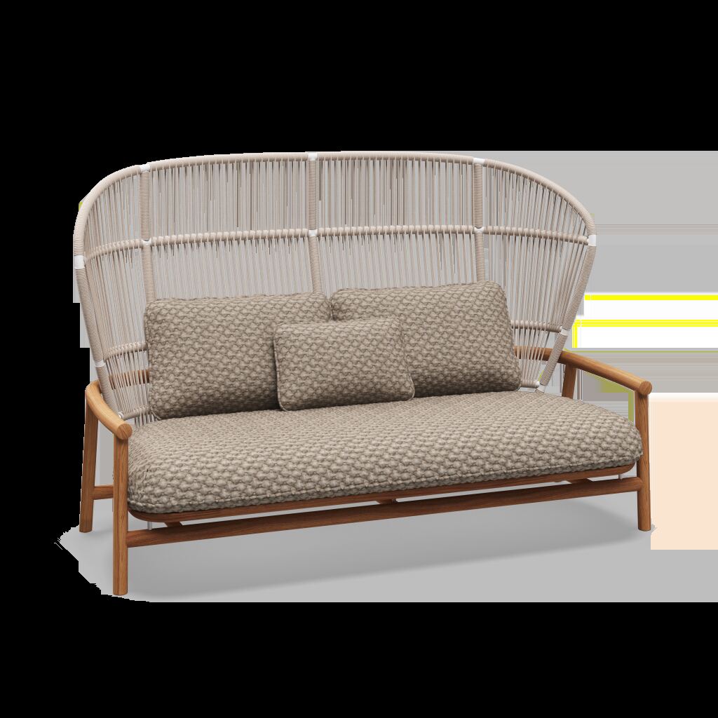 FernTeak High Back 2-Seater Sofa