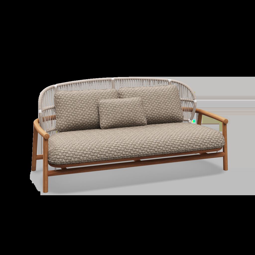 FernTeak Low Back 2-Seater Sofa