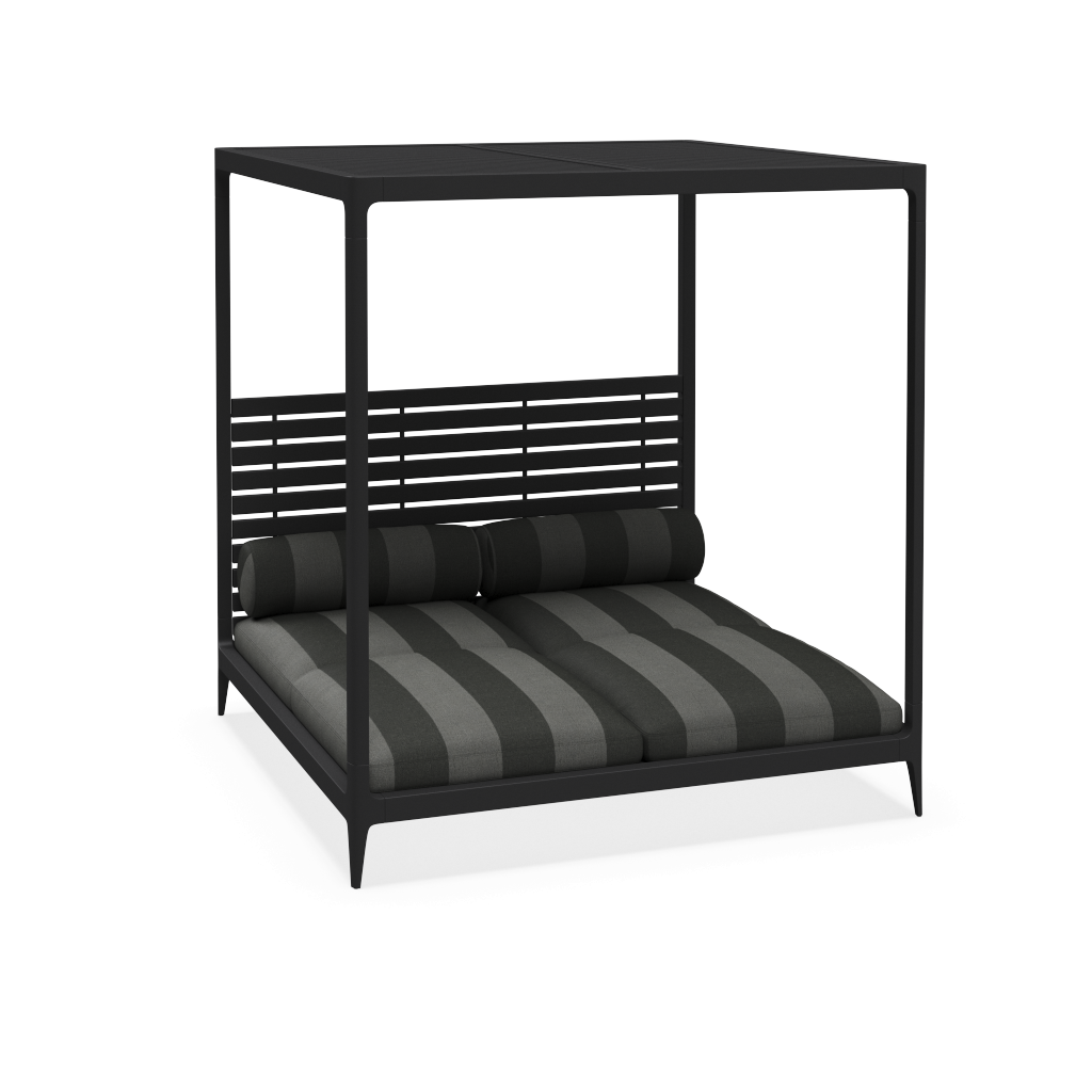 Grid CabanaDaybed with Aluminum Back & Roof