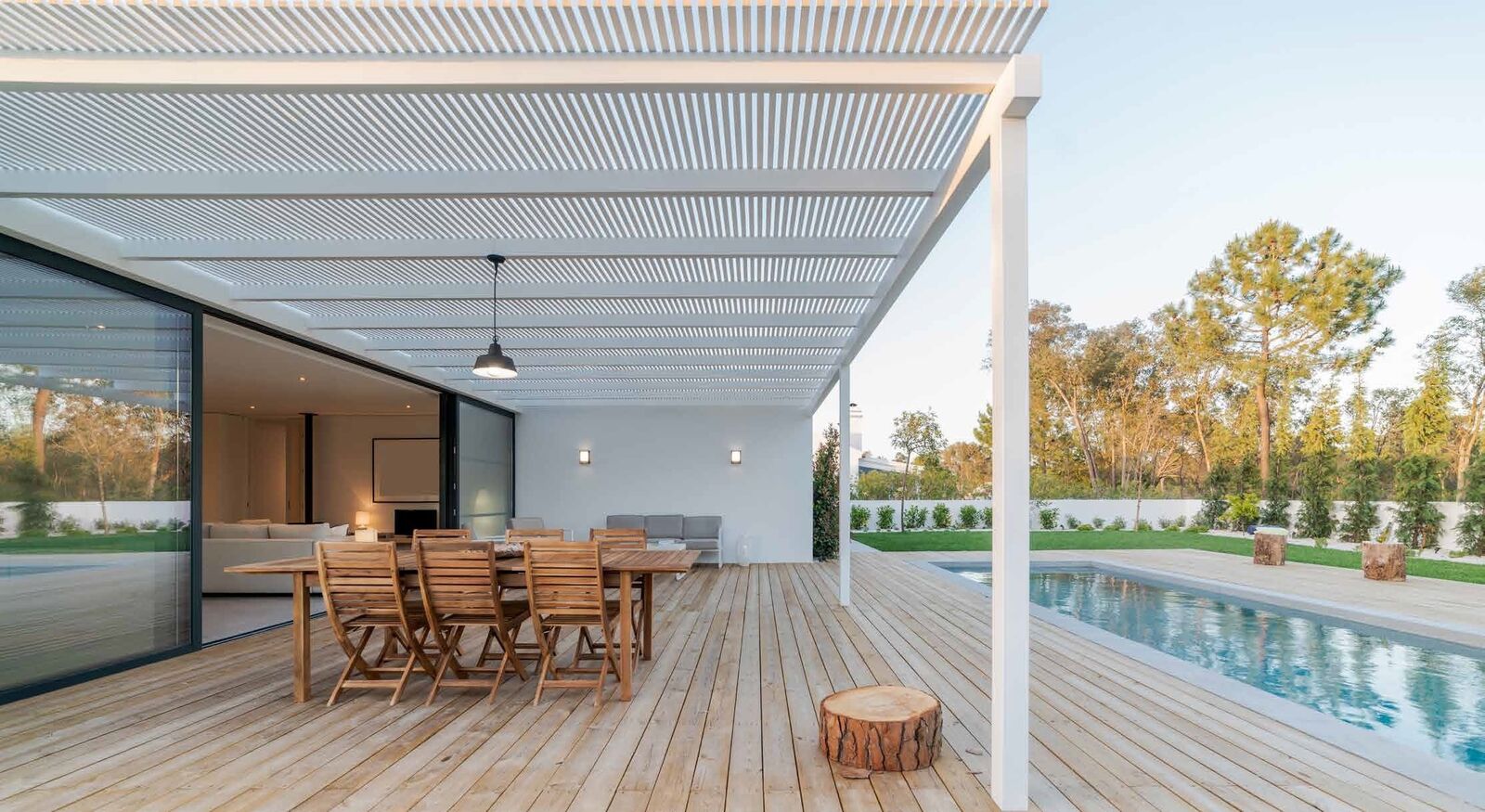 Bilba installed on terrace
