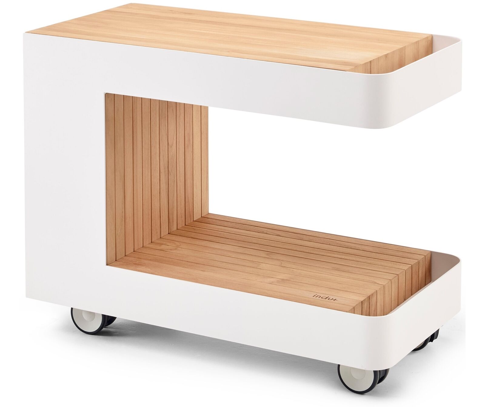 Onyx chassis and teak surface
