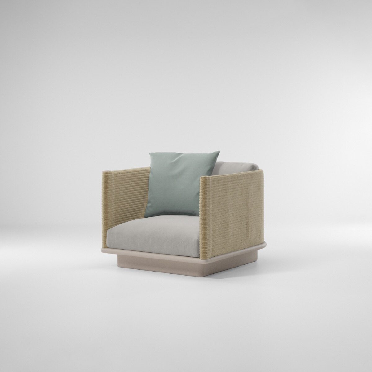 Giro aluminum 1 seater sofa
