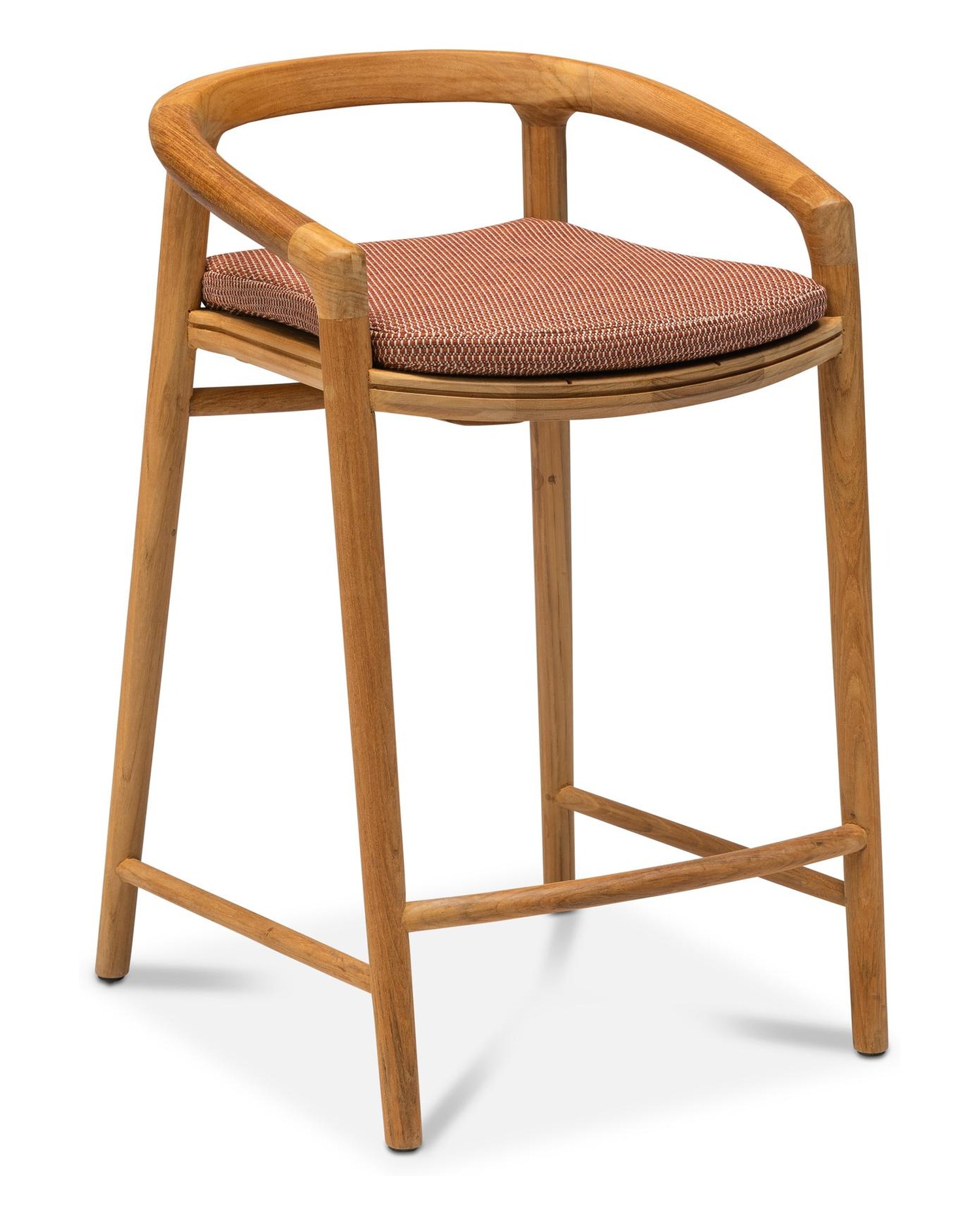 Solid counter height stool with back, Manutti