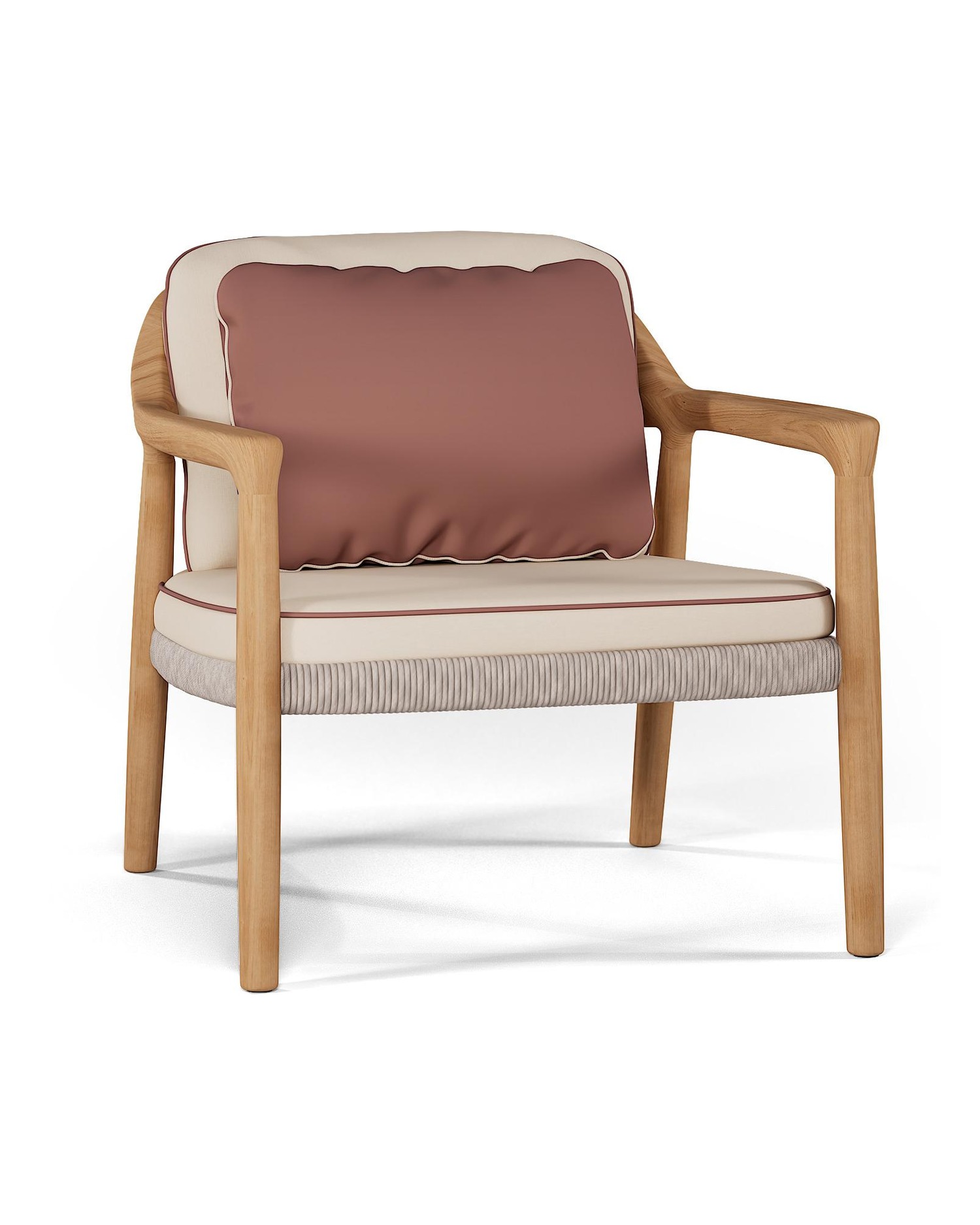 Yiko lounge chair - with piping, Manutti