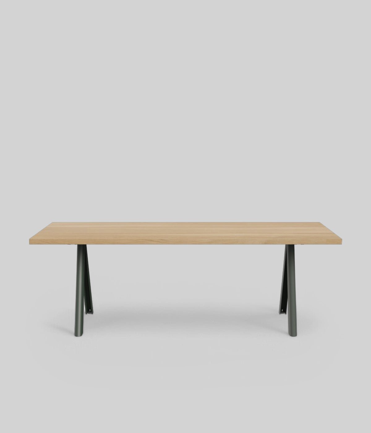 Overlap galvanised steel leg base detail