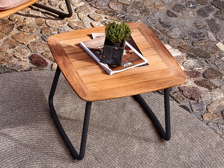 Denia rope lounge chair with side table