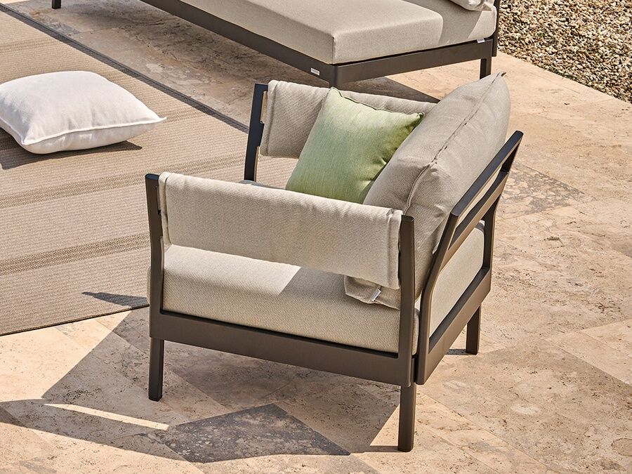 Minu chaise-longue element with Trio side table